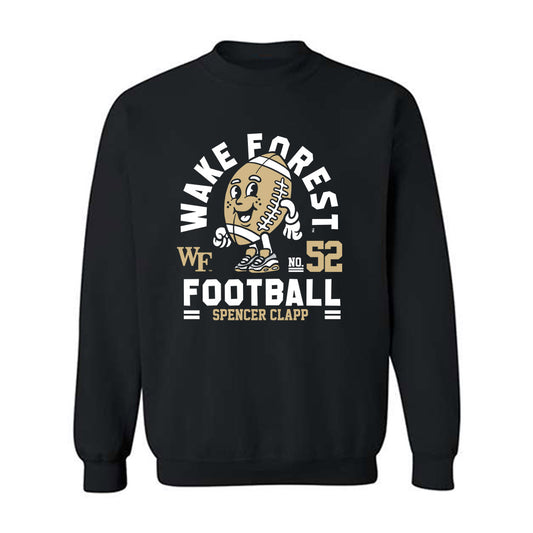 Wake Forest - NCAA Football : Spencer Clapp Black Fashion Shersey Sweatshirt