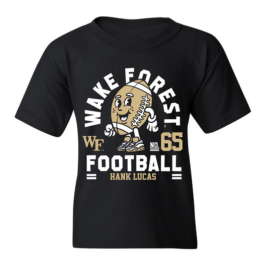 Wake Forest - NCAA Football : Hank Lucas Black Fashion Shersey Youth T-Shirt