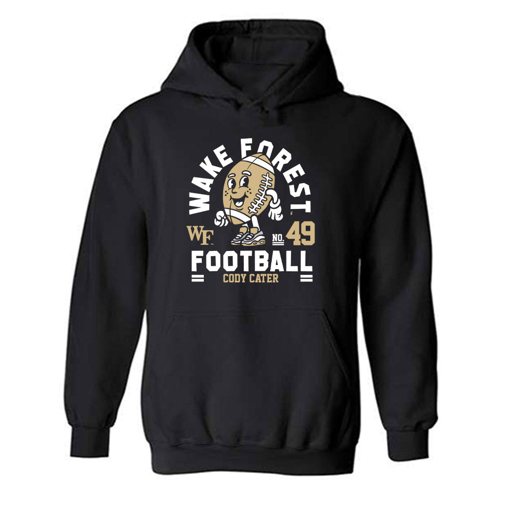 Wake Forest - NCAA Football : Cody Cater Black Fashion Shersey Hooded Sweatshirt