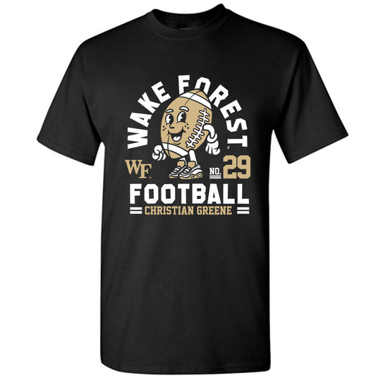 Wake Forest - NCAA Football : Christian Greene Black Fashion Shersey Short Sleeve T-Shirt