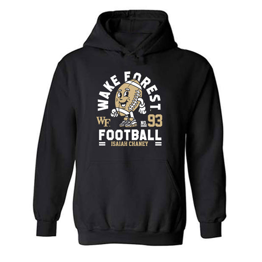 Wake Forest - NCAA Football : Isaiah Chaney Black Fashion Shersey Hooded Sweatshirt