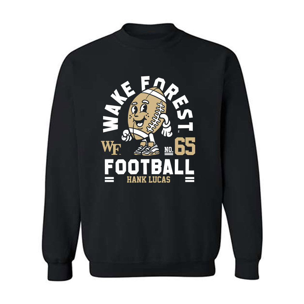 Wake Forest - NCAA Football : Hank Lucas Black Fashion Shersey Sweatshirt