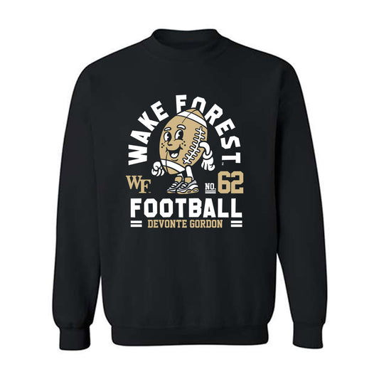 Wake Forest - NCAA Football : DeVonte Gordon Black Fashion Shersey Sweatshirt