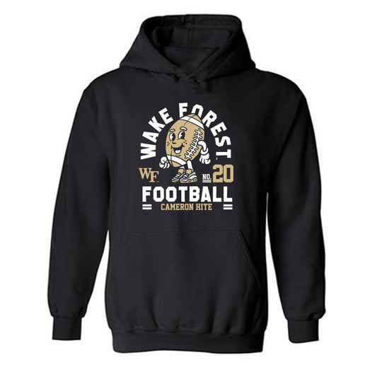 Wake Forest - NCAA Football : Cameron Hite Black Fashion Shersey Hooded Sweatshirt