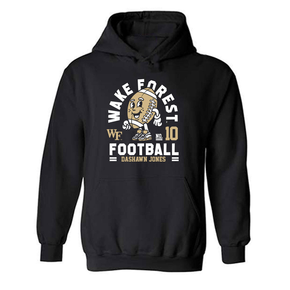 Wake Forest - NCAA Football : DaShawn Jones Black Fashion Shersey Hooded Sweatshirt