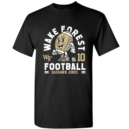 Wake Forest - NCAA Football : DaShawn Jones Black Fashion Shersey Short Sleeve T-Shirt