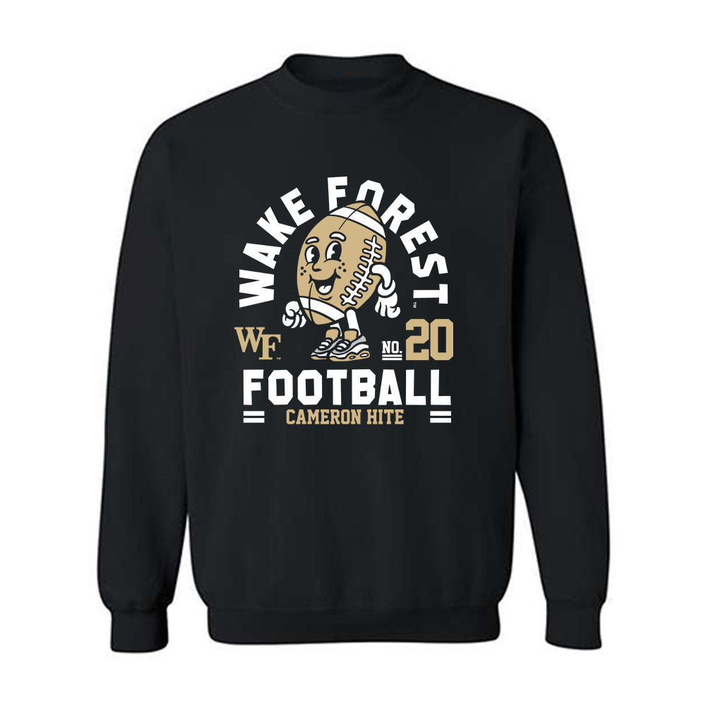 Wake Forest - NCAA Football : Cameron Hite Black Fashion Shersey Sweatshirt