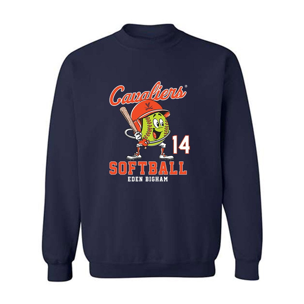 Virginia - NCAA Softball : Eden Bigham - Crewneck Sweatshirt Fashion Shersey