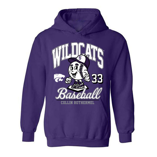 Kansas State - NCAA Baseball : Collin Rothermel - Hooded Sweatshirt Fashion Shersey