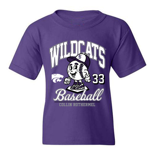 Kansas State - NCAA Baseball : Collin Rothermel - Youth T-Shirt Fashion Shersey