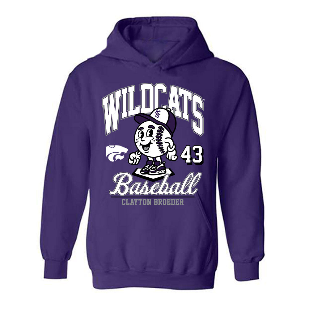 Kansas State - NCAA Baseball : Clayton Broeder - Hooded Sweatshirt Fashion Shersey