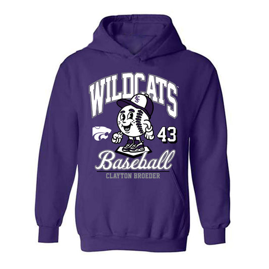 Kansas State - NCAA Baseball : Clayton Broeder - Hooded Sweatshirt Fashion Shersey