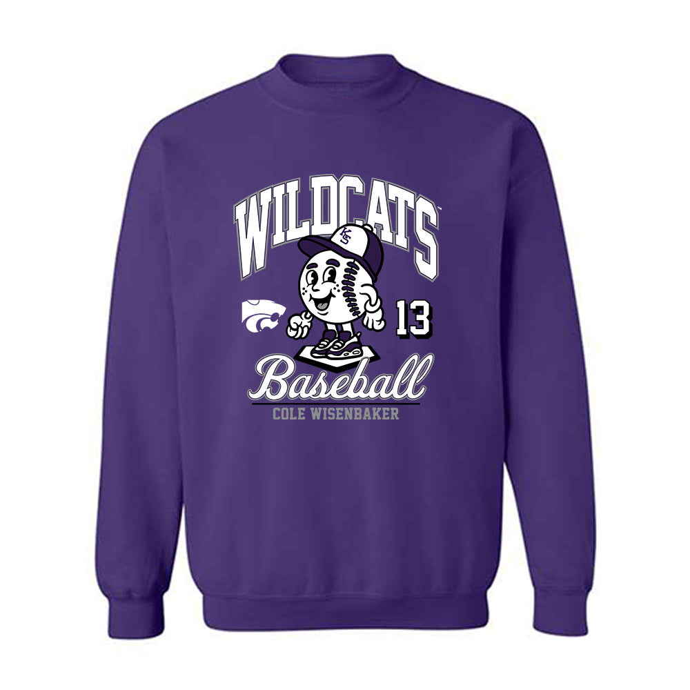 Kansas State - NCAA Baseball : Cole Wisenbaker - Crewneck Sweatshirt Fashion Shersey