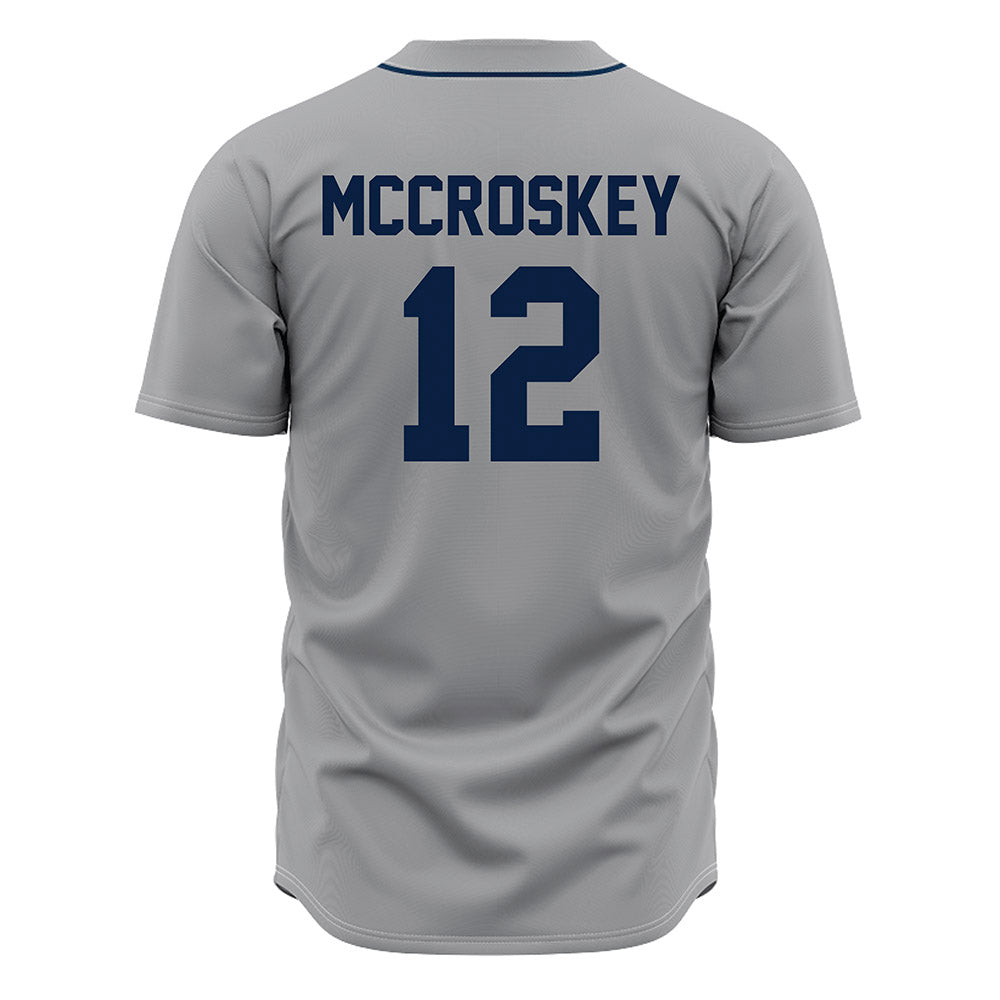Oral Roberts - NCAA Baseball : Mac McCroskey - Baseball Jersey Gray