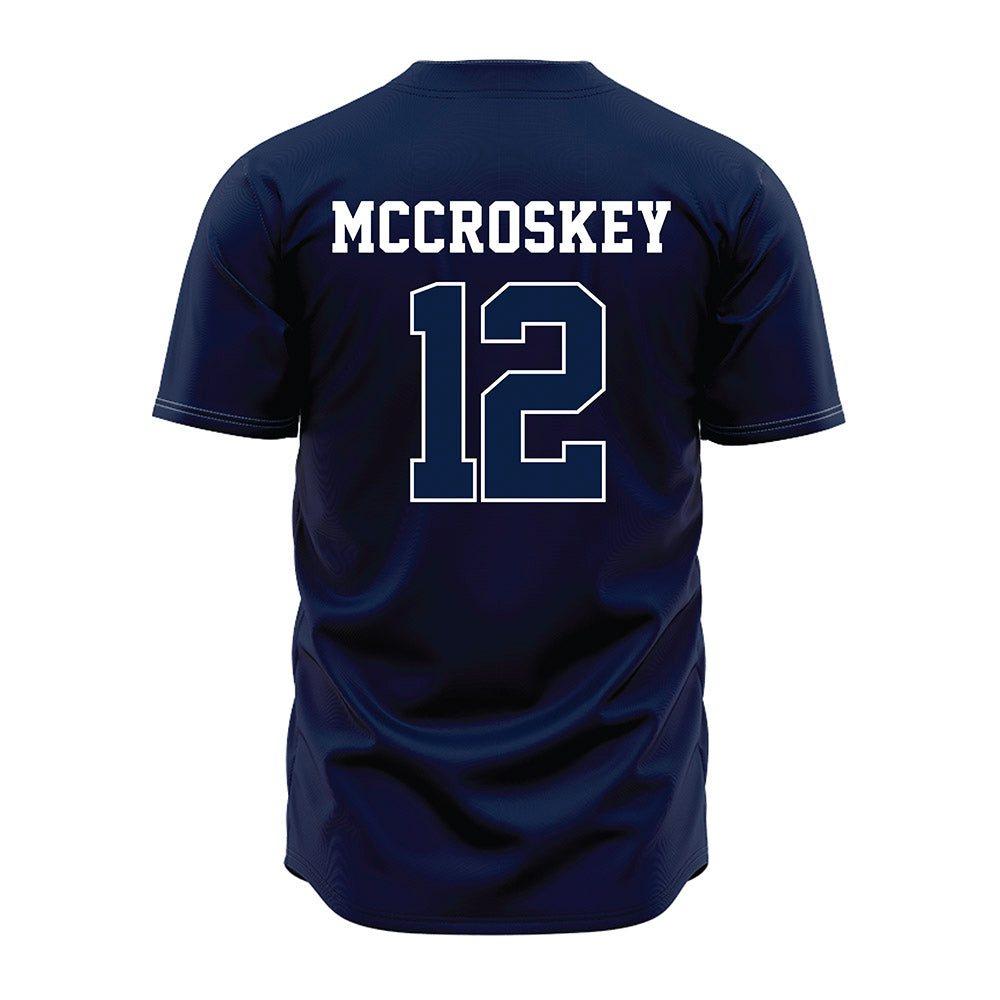 Oral Roberts - NCAA Baseball : Mac McCroskey - Baseball Jersey Navy