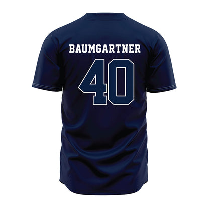 Oral Roberts - NCAA Baseball : Preston Baumgartner - Baseball Jersey Navy