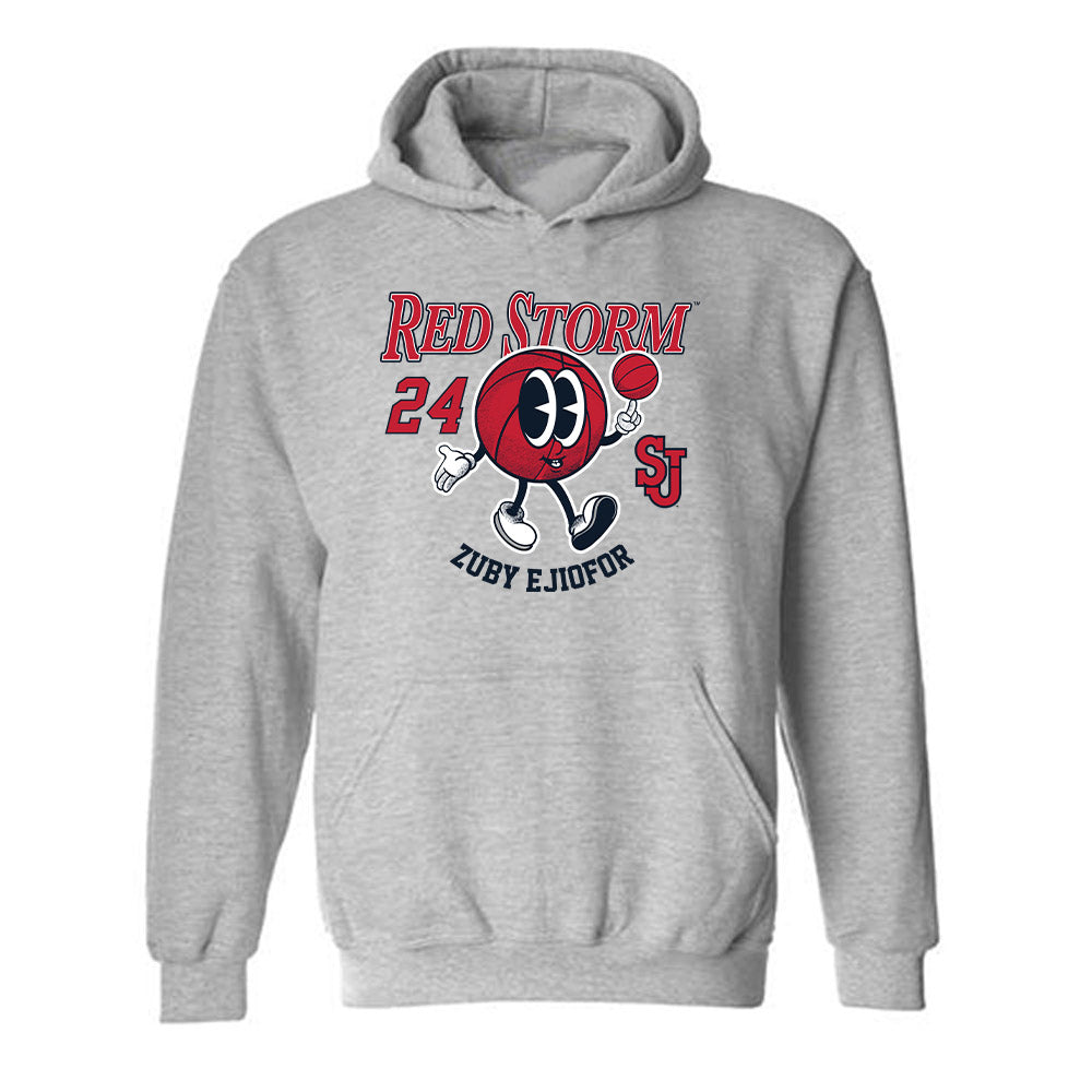 St. Johns - NCAA Men's Basketball : Zuby Ejiofor - Hooded Sweatshirt Fashion Shersey