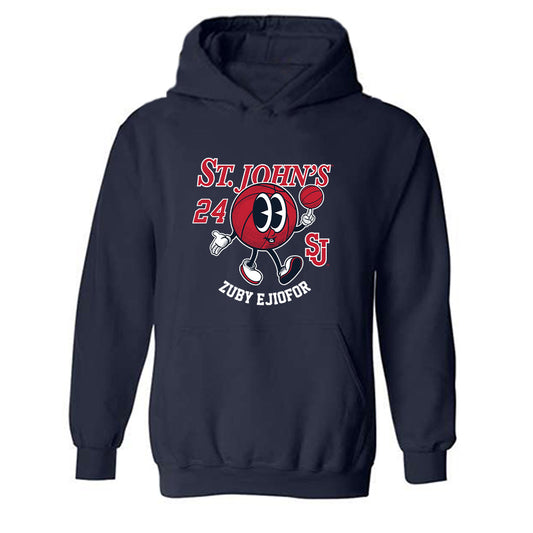 St. Johns - NCAA Men's Basketball : Zuby Ejiofor - Hooded Sweatshirt Fashion Shersey