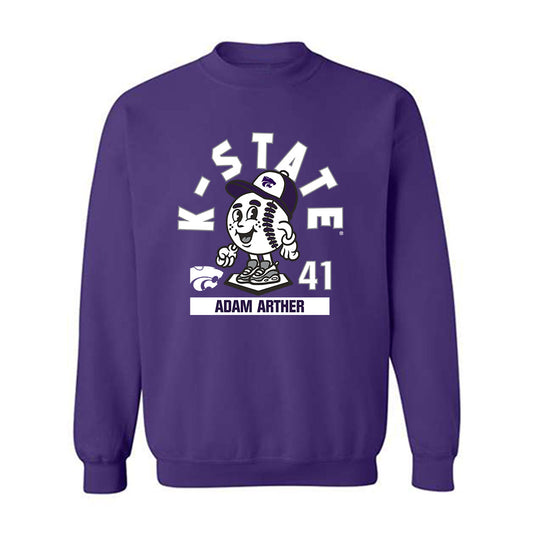 Kansas State - NCAA Baseball : Adam Arther - Crewneck Sweatshirt Fashion Shersey