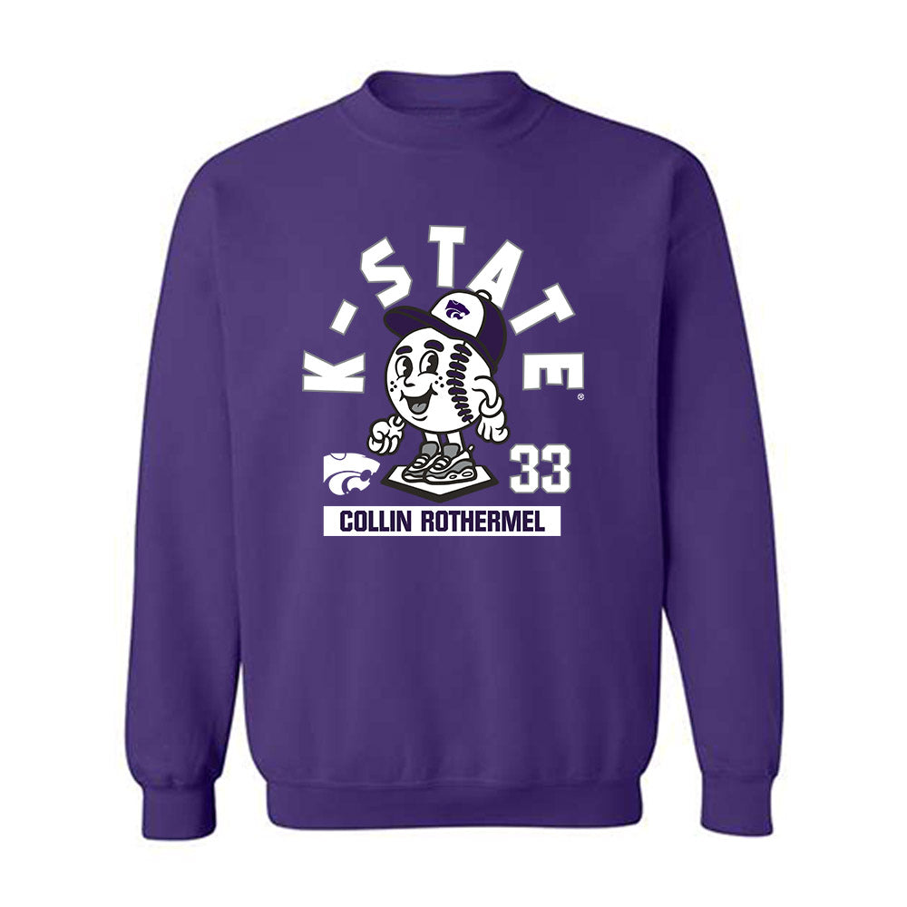 Kansas State - NCAA Baseball : Collin Rothermel - Crewneck Sweatshirt Fashion Shersey