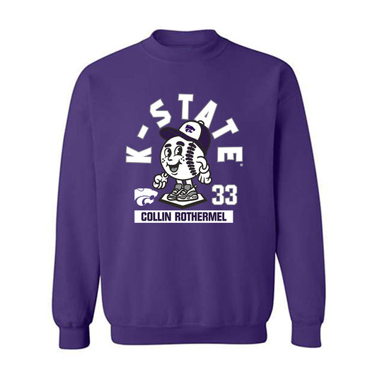 Kansas State - NCAA Baseball : Collin Rothermel - Crewneck Sweatshirt Fashion Shersey