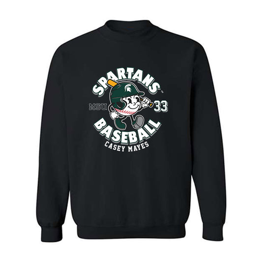 Michigan State - NCAA Baseball : Casey Mayes - Crewneck Sweatshirt Fashion Shersey