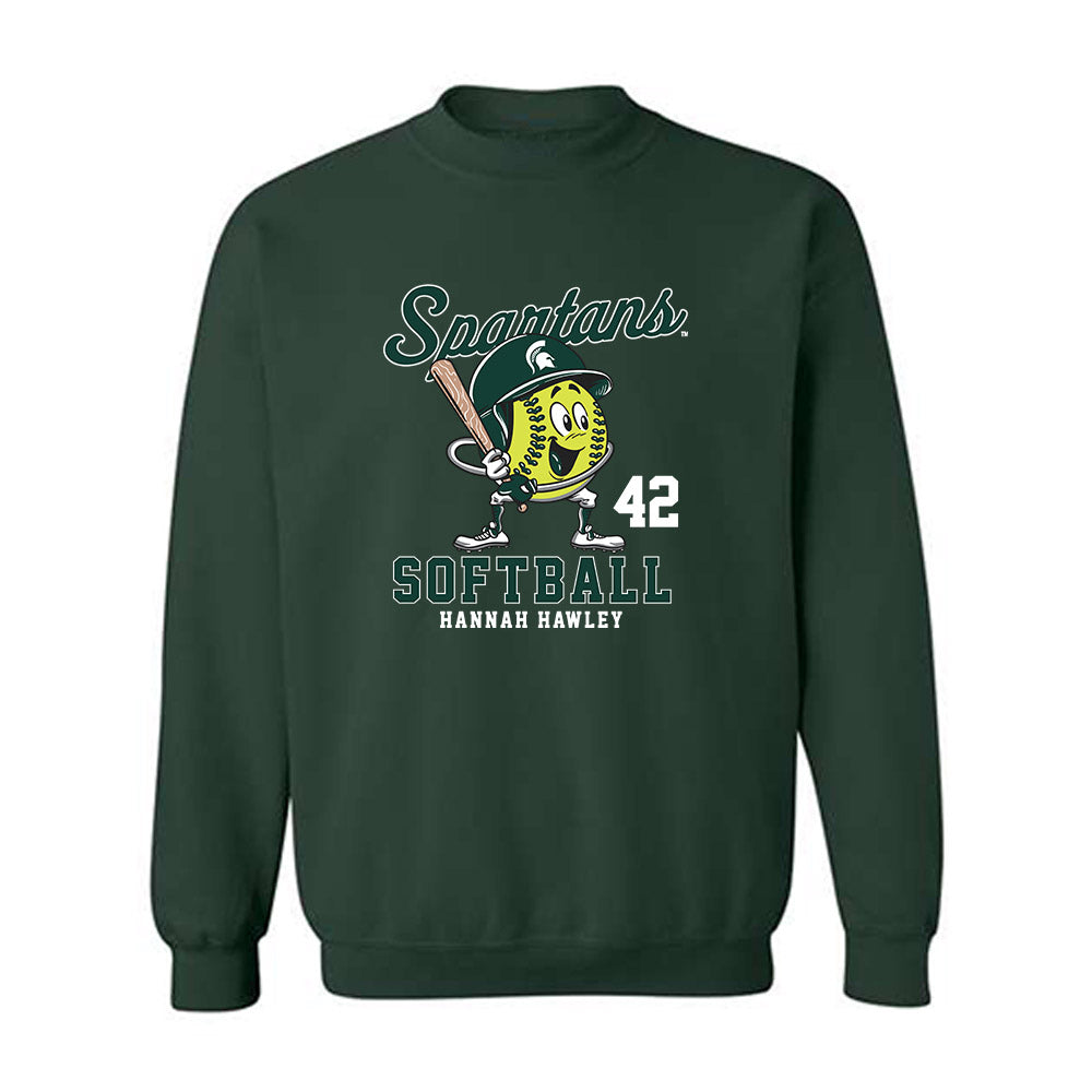 Michigan State - NCAA Softball : Hannah Hawley - Crewneck Sweatshirt Fashion Shersey