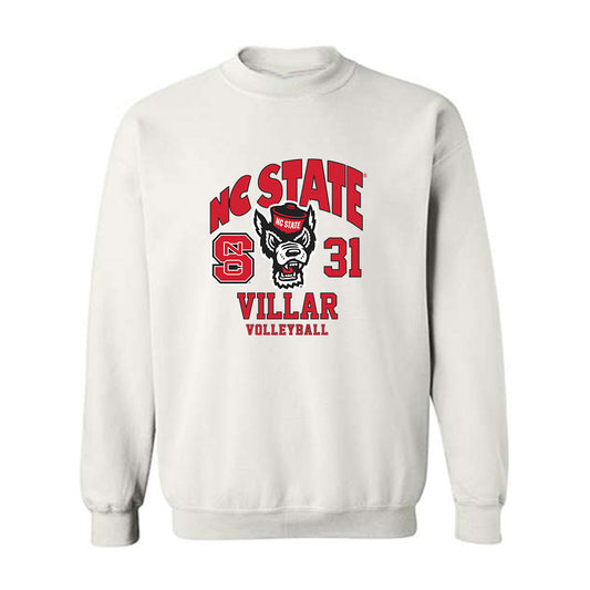 NC State - NCAA Women's Volleyball : Elaisa Villar - White Fashion Shersey Sweatshirt