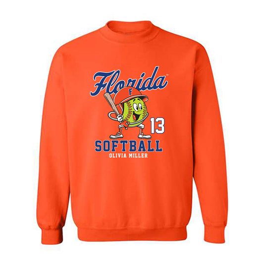 Florida - NCAA Softball : Olivia Miller - Crewneck Sweatshirt Fashion Shersey
