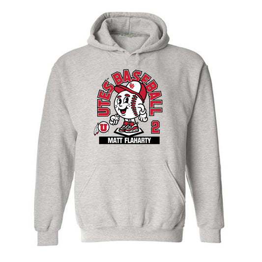 Utah - NCAA Baseball : Matt Flaharty - Hooded Sweatshirt Fashion Shersey
