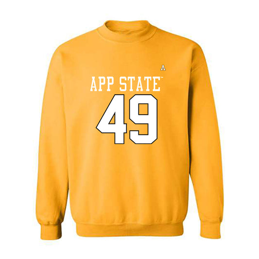 App State - NCAA Football : Randy Marion III - Gold Replica Sweatshirt