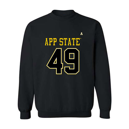 App State - NCAA Football : Randy Marion III - Black Replica Sweatshirt
