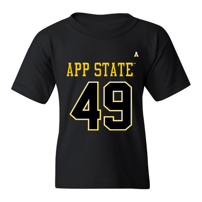 App State - NCAA Football : Randy Marion III - Black Replica Youth T-Shirt