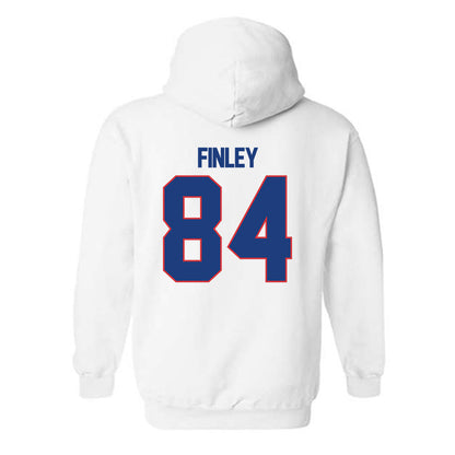 LA Tech - NCAA Football : Elliott Finley - White Replica Shersey Hooded Sweatshirt