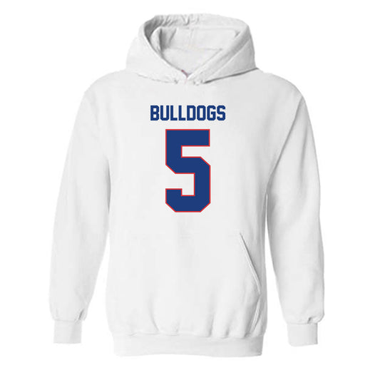LA Tech - NCAA Football : Blake Baker - White Replica Shersey Hooded Sweatshirt