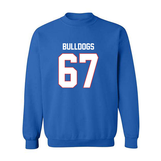 LA Tech - NCAA Football : Brett Canis - Royal Replica Shersey Sweatshirt