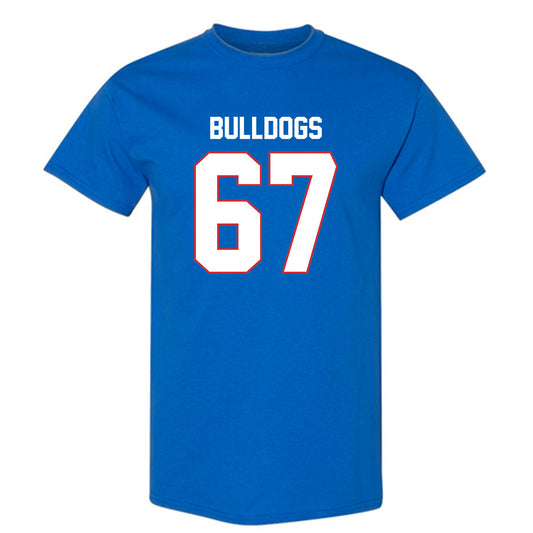 LA Tech - NCAA Football : Brett Canis - Royal Replica Shersey Short Sleeve T-Shirt