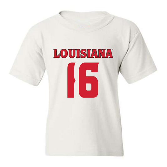 Louisiana - NCAA Football : kailep Edwards - White Replica Shersey Youth T-Shirt