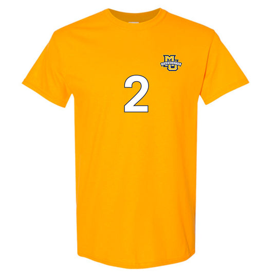 Marquette - NCAA Men's Soccer : Kyle Bebej - Gold Replica Shersey Short Sleeve T-Shirt