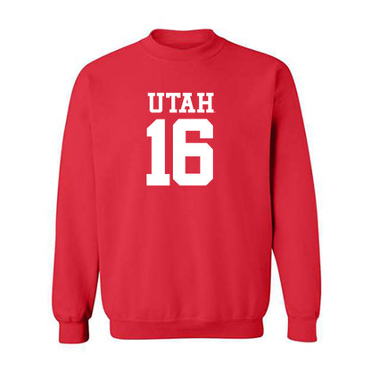 Utah - NCAA Football : Bryson Barnes - Red Replica Shersey Sweatshirt