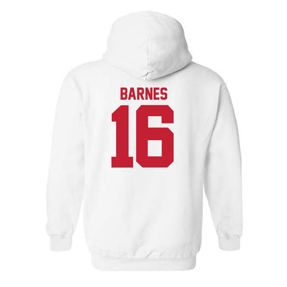 Utah - NCAA Football : Bryson Barnes - White Replica Shersey Hooded Sweatshirt