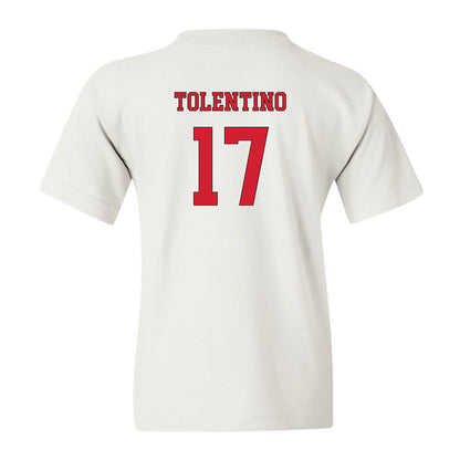 NC State - NCAA Men's Soccer : Caden Tolentino - White Replica Shersey Youth T-Shirt