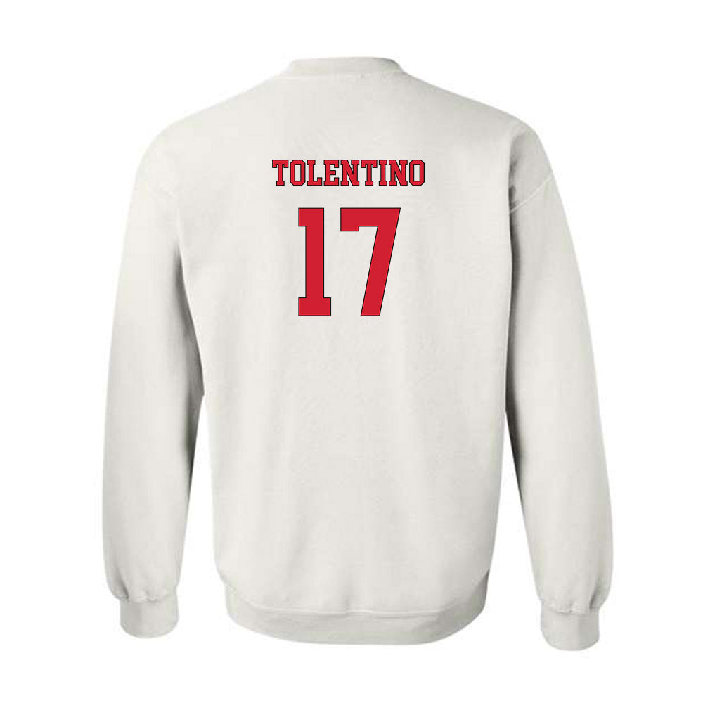 NC State - NCAA Men's Soccer : Caden Tolentino - White Replica Shersey Sweatshirt