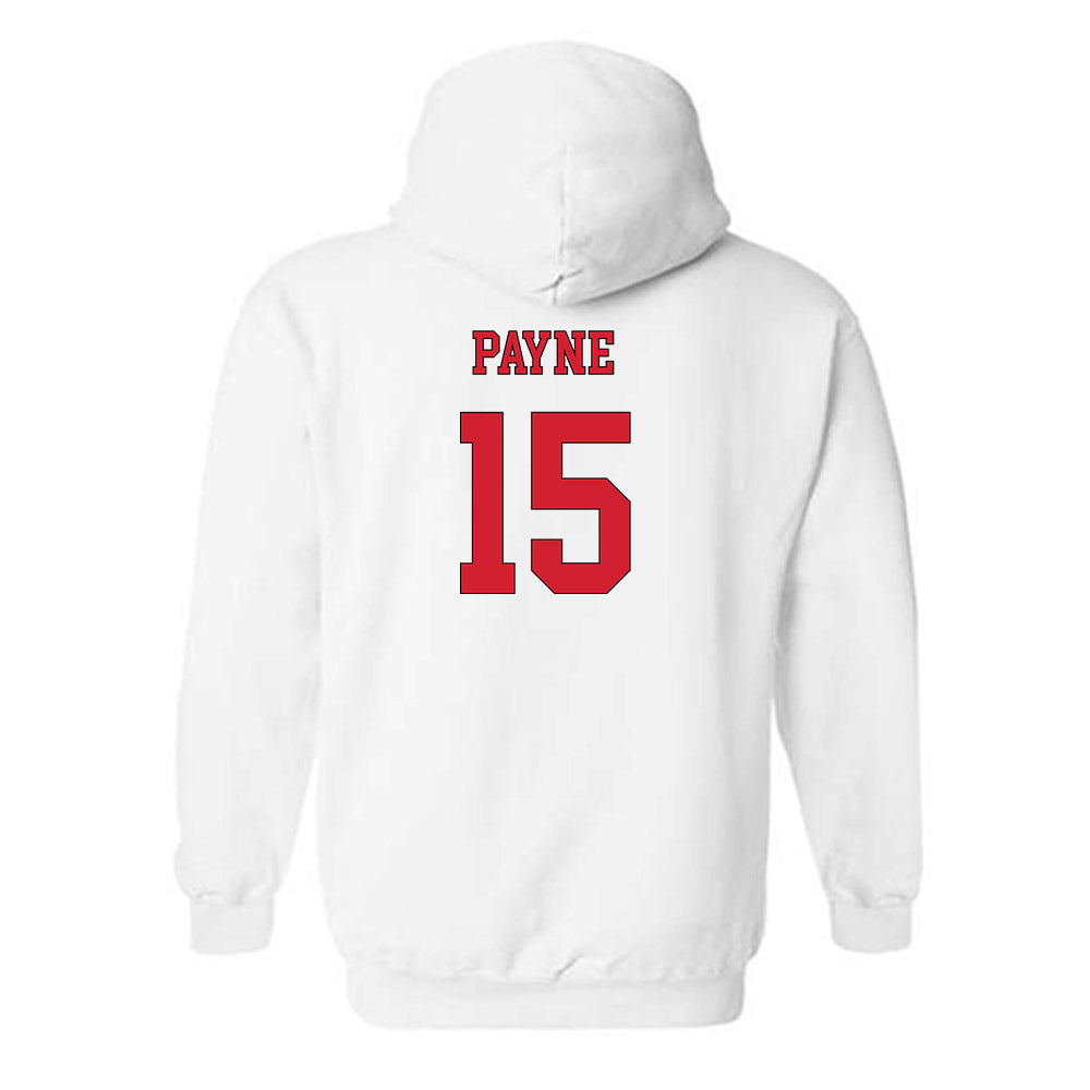 NC State - NCAA Men's Soccer : Aidan Payne - White Replica Shersey Hooded Sweatshirt