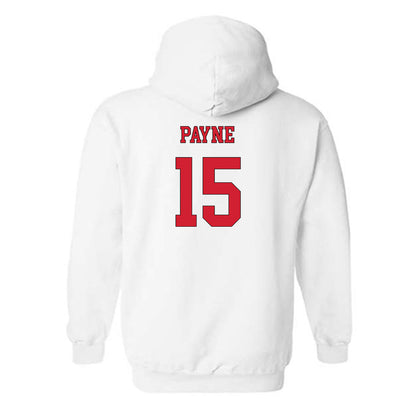 NC State - NCAA Men's Soccer : Aidan Payne - White Replica Shersey Hooded Sweatshirt