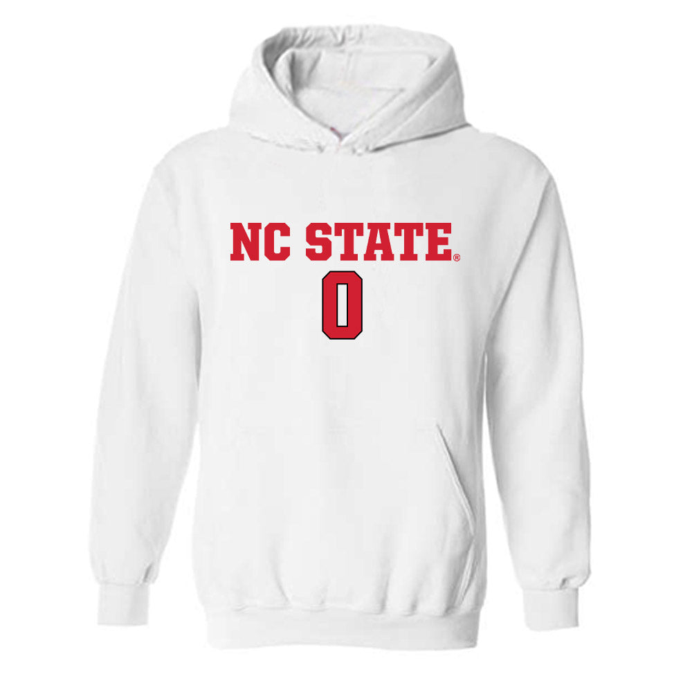 NC State - NCAA Men's Soccer : Tyler Perrie - White Replica Shersey Hooded Sweatshirt