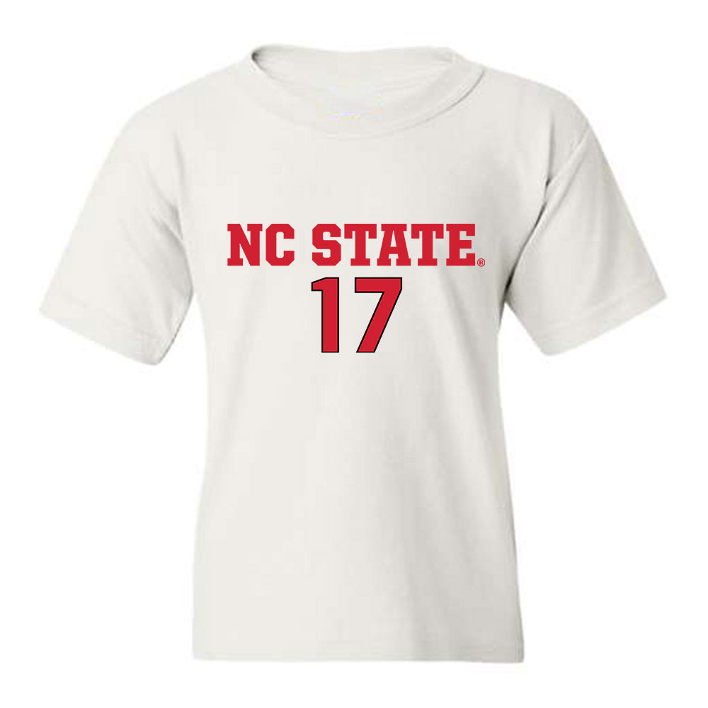 NC State - NCAA Men's Soccer : Caden Tolentino - White Replica Shersey Youth T-Shirt