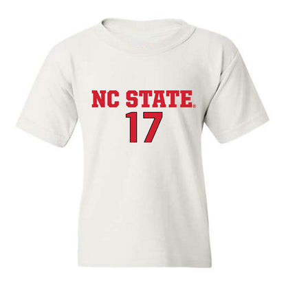 NC State - NCAA Men's Soccer : Caden Tolentino - White Replica Shersey Youth T-Shirt
