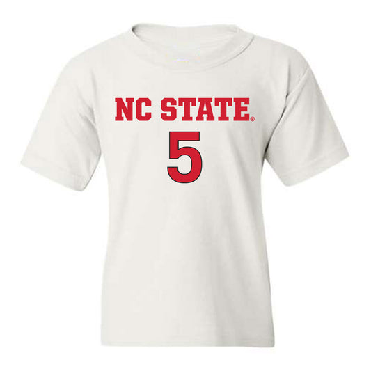 NC State - NCAA Women's Soccer : Alex Mohr - White Replica Shersey Youth T-Shirt
